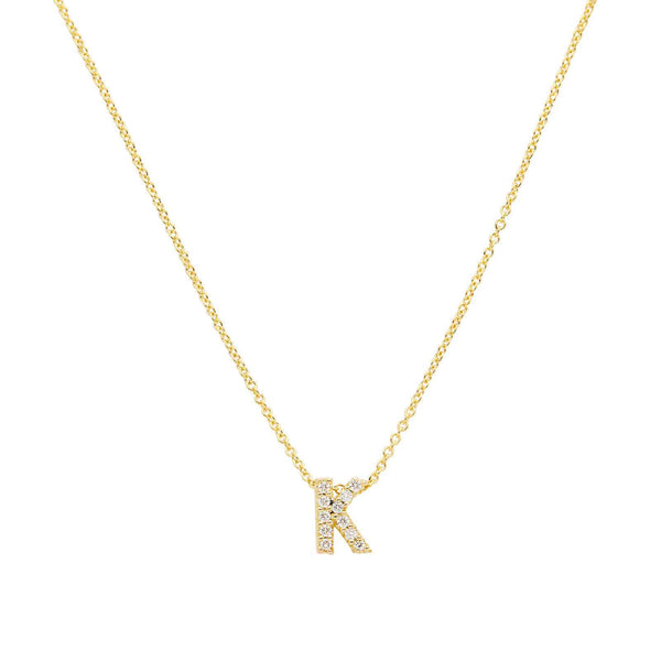 18kt Gold Roberto Coin Love Letter "K" Initial Pendant