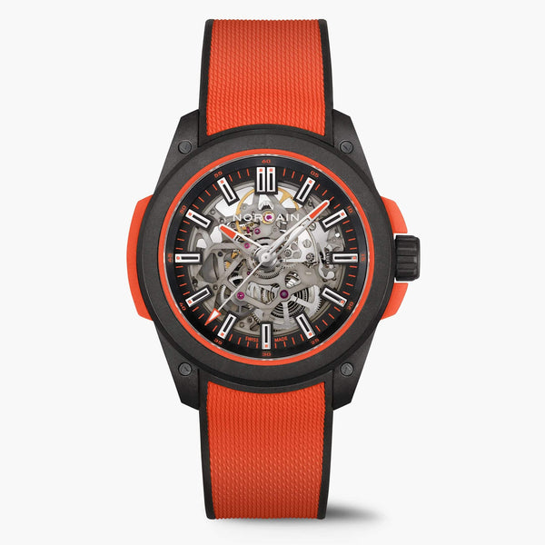 Norqain Wild One Skeleton Coral Watch