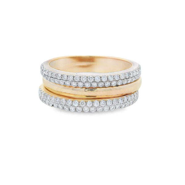 18KT YELLOW GOLD DIAMOND RINGS