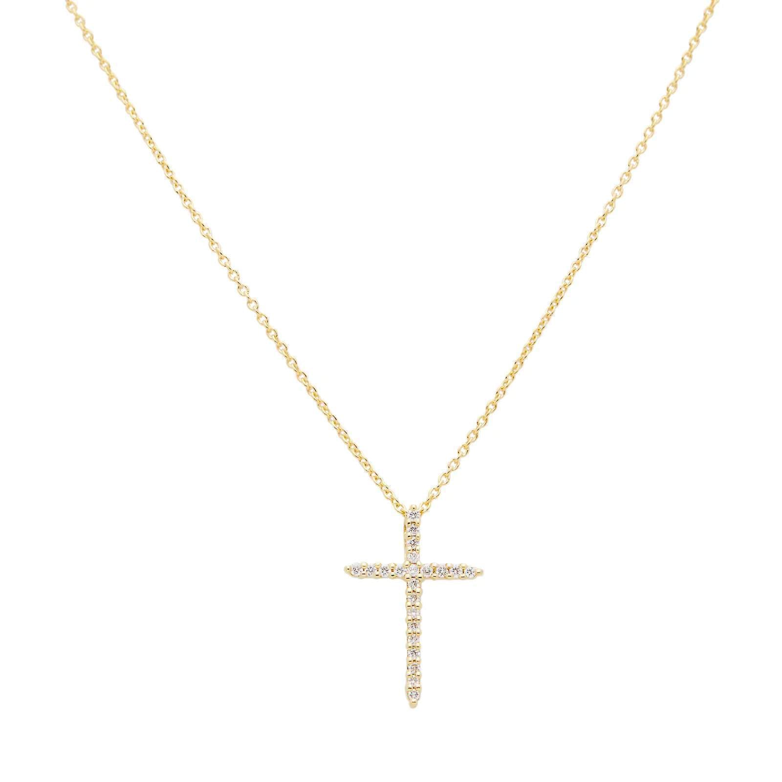 18kt Gold Roberto Coin Diamond Cross Pendant