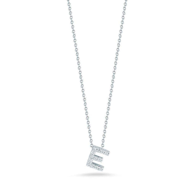 18kt Gold Roberto Coin Love Letter "E" Necklace