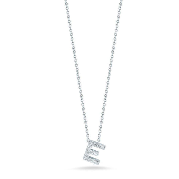 18kt Gold Roberto Coin Love Letter "E" Necklace