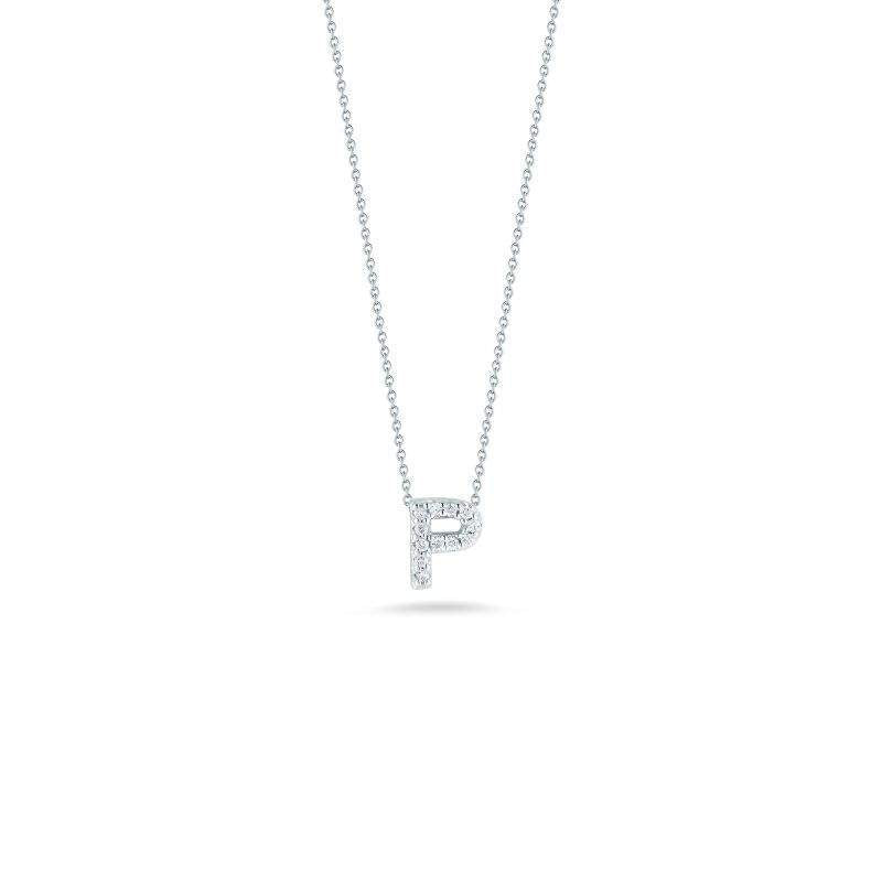 18kt Gold Roberto Coin Love Letter "P" Initial Necklace