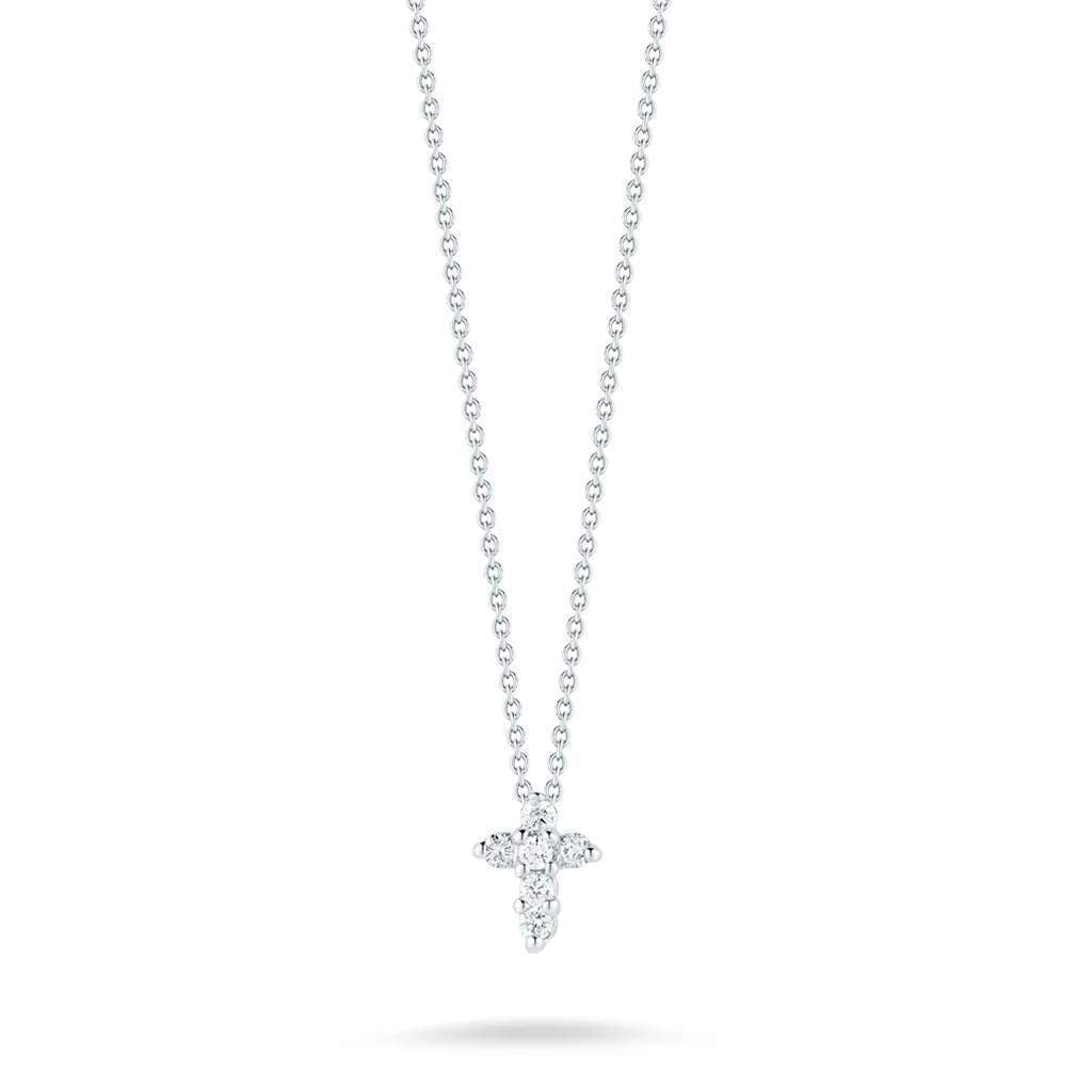 18kt Gold Roberto Coin Baby Cross Necklace