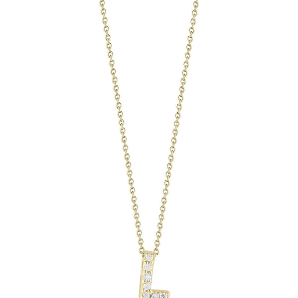 18kt Gold Roberto Coin Lover Letter "L" Necklace