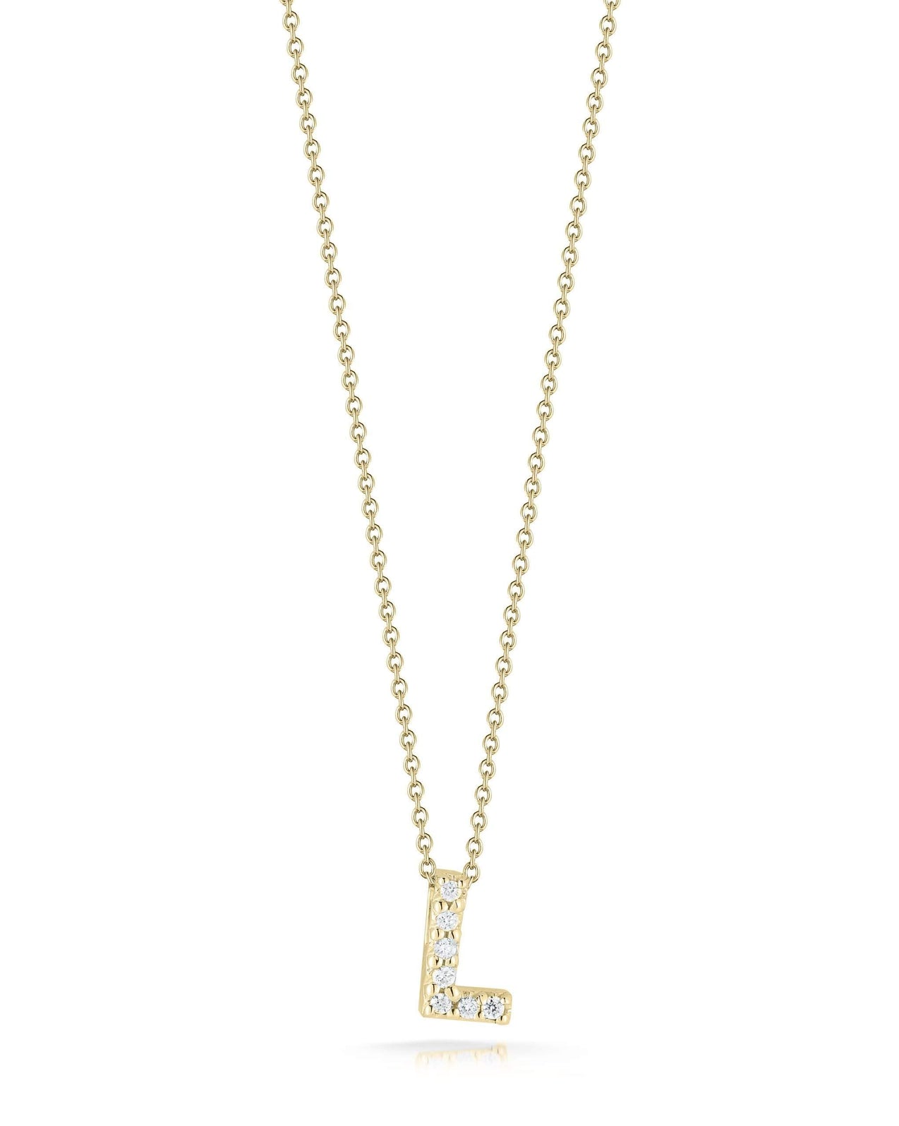 18kt Gold Roberto Coin Lover Letter "L" Necklace