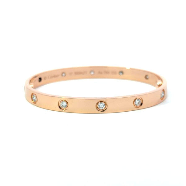 18kt Gold Cartier Love Diamond Bangle