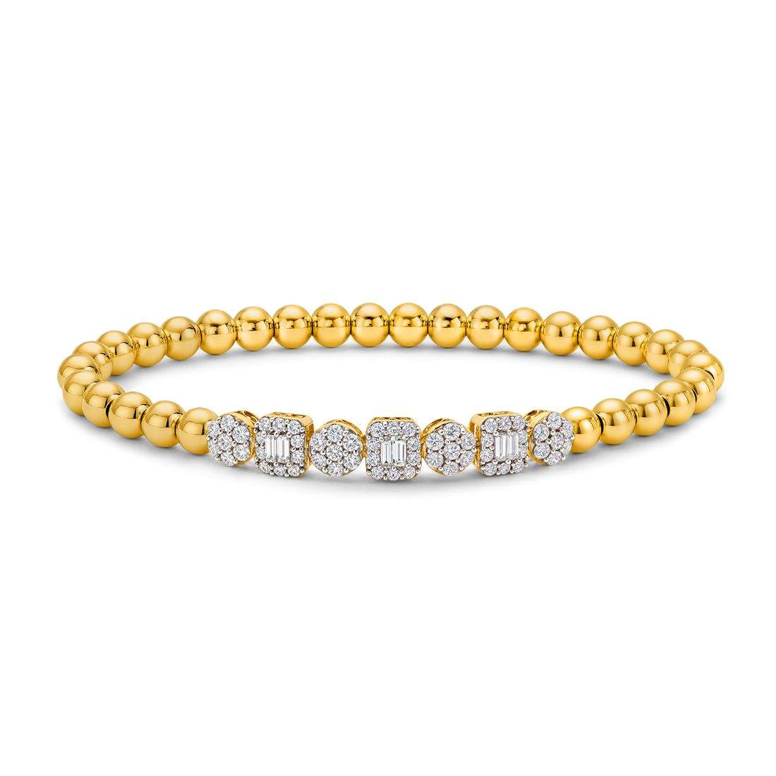 18kt Gold Diamond Stretch Bracelet