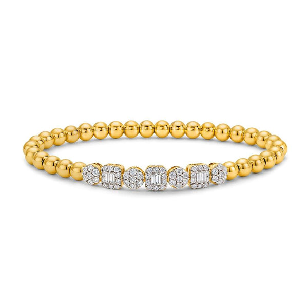 18kt Gold Diamond Stretch Bracelet