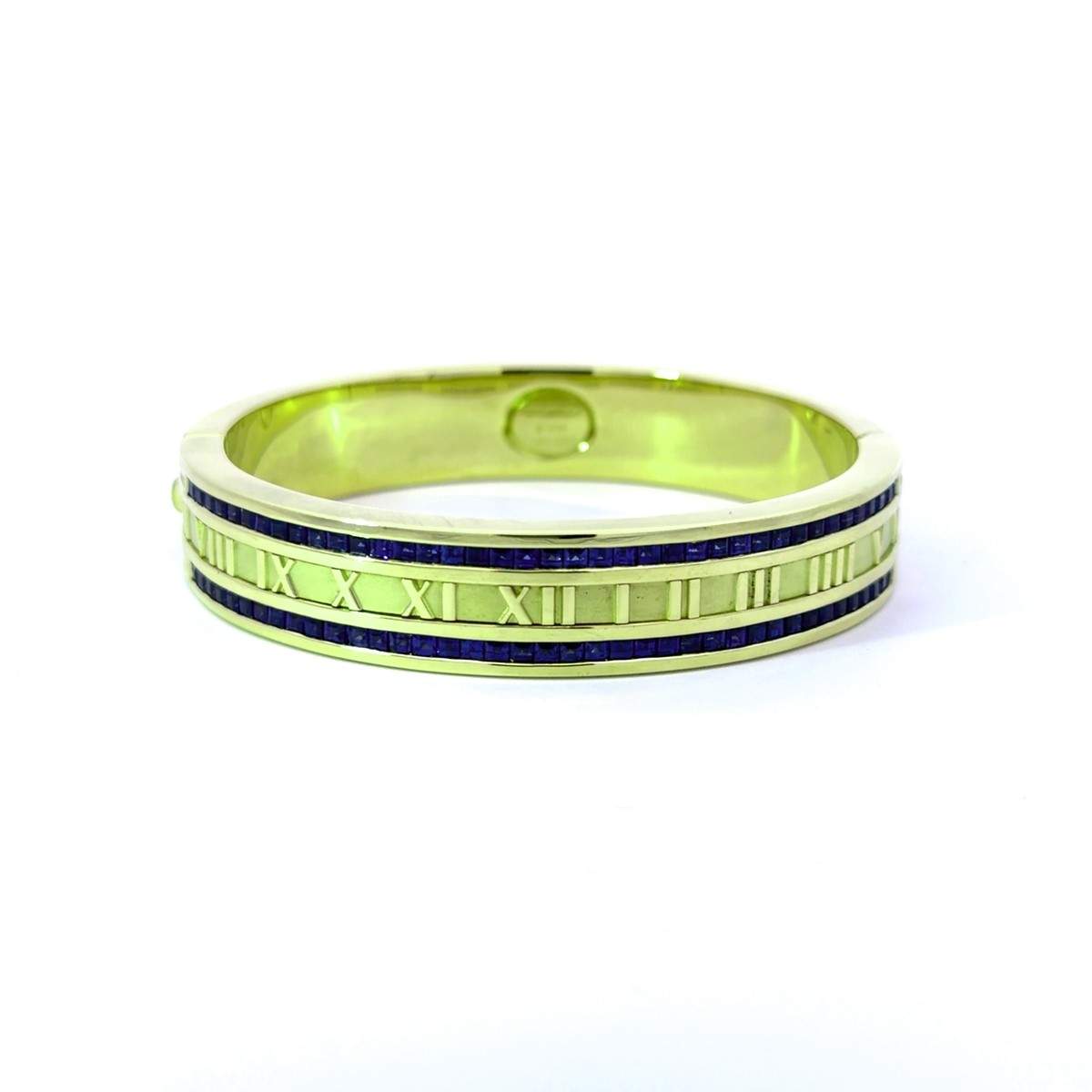 18kt Gold Tiffany & Co Sapphire Atlas Bangle
