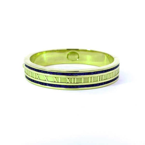 18kt Gold Tiffany & Co Sapphire Atlas Bangle