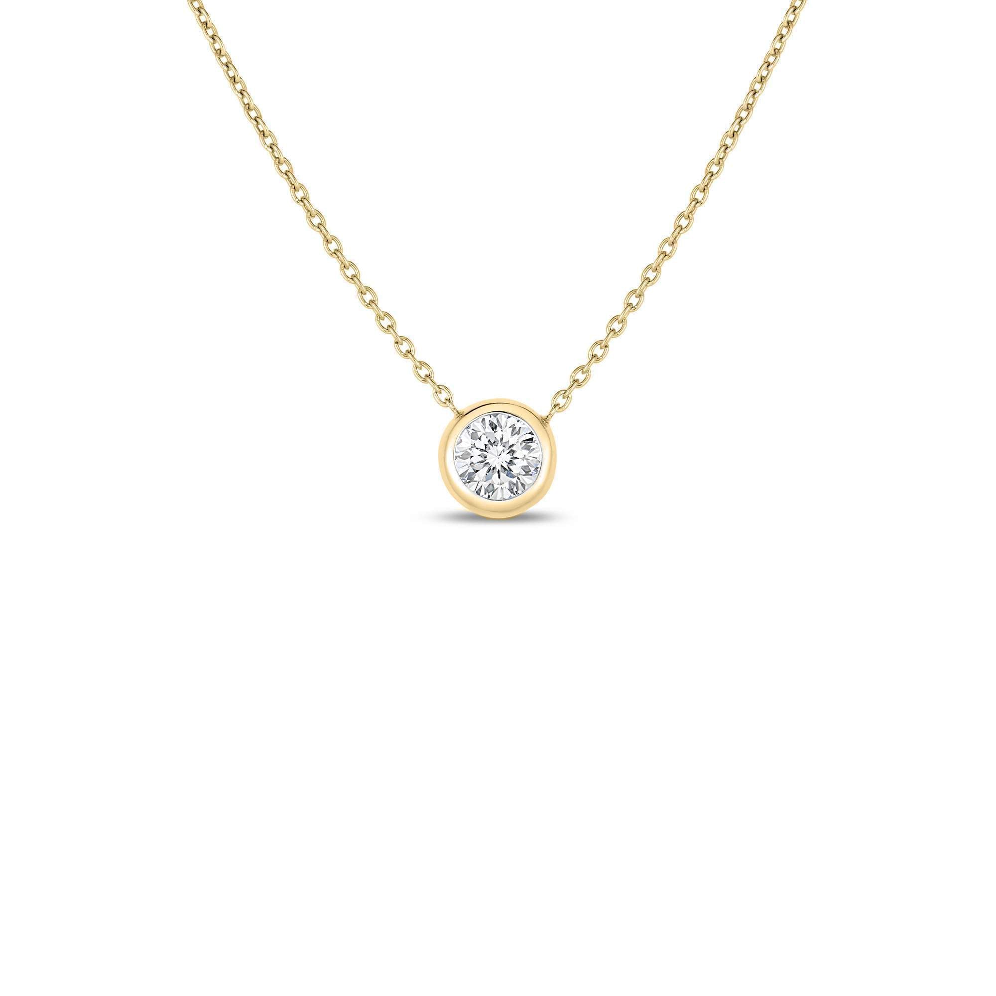 18kt Gold Roberto Coin Solitaire Necklace