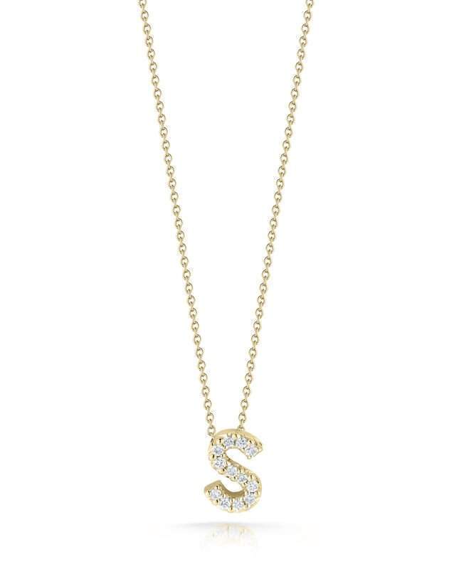 18kt Gold Roberto Coin Love Letter "S" Necklace