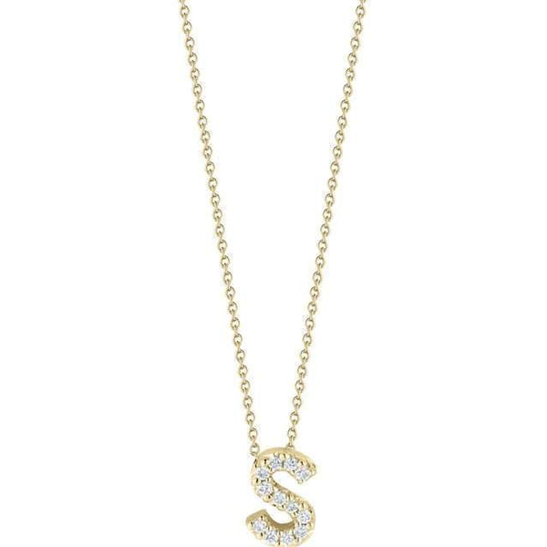 18kt Gold Roberto Coin Love Letter "S" Necklace