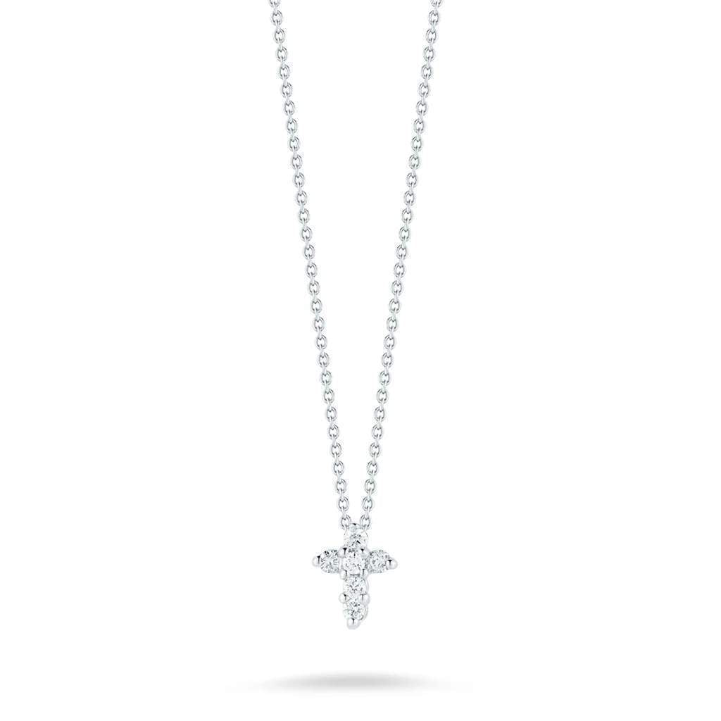 18kt Gold Roberto Coin Baby Cross Necklace
