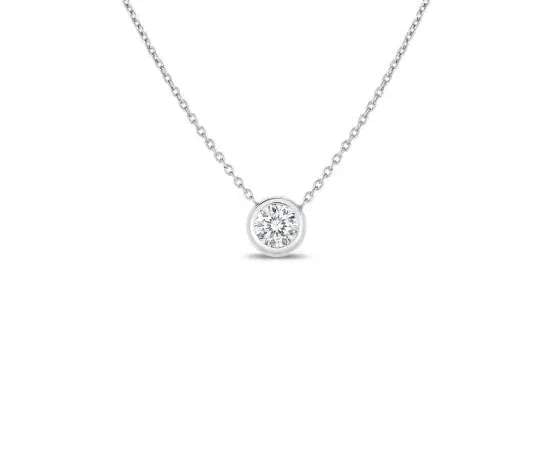 18kt Gold Roberto Coin Solitaire Pendant