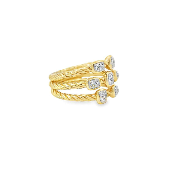 18kt Gold David Yurman Confetti Diamond Ring