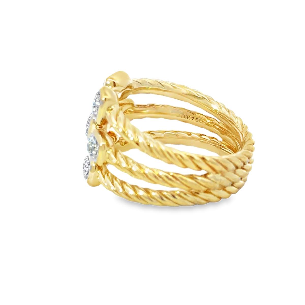 18kt Gold David Yurman Confetti Diamond Ring