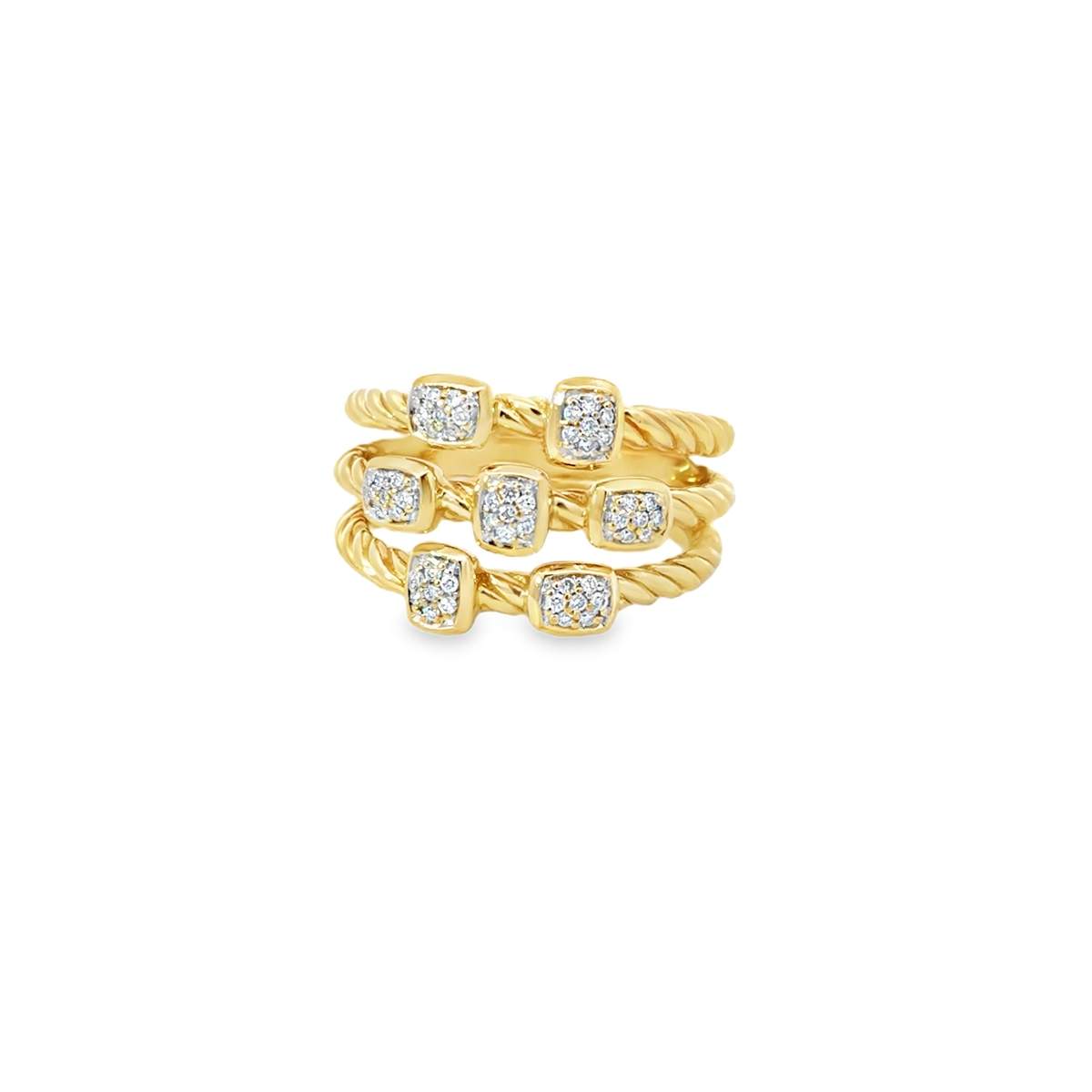 18kt Gold David Yurman Confetti Diamond Ring