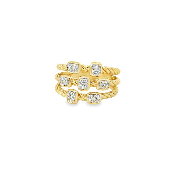 18kt Gold David Yurman Confetti Diamond Ring