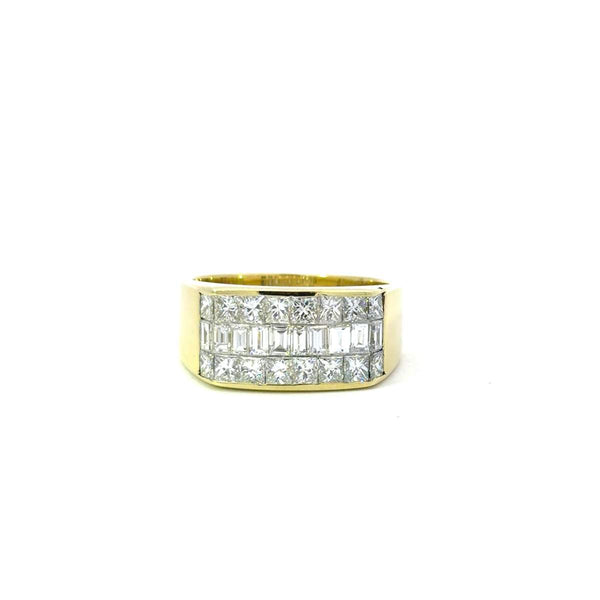 18kt Gold Invisibly Set Diamond Ring