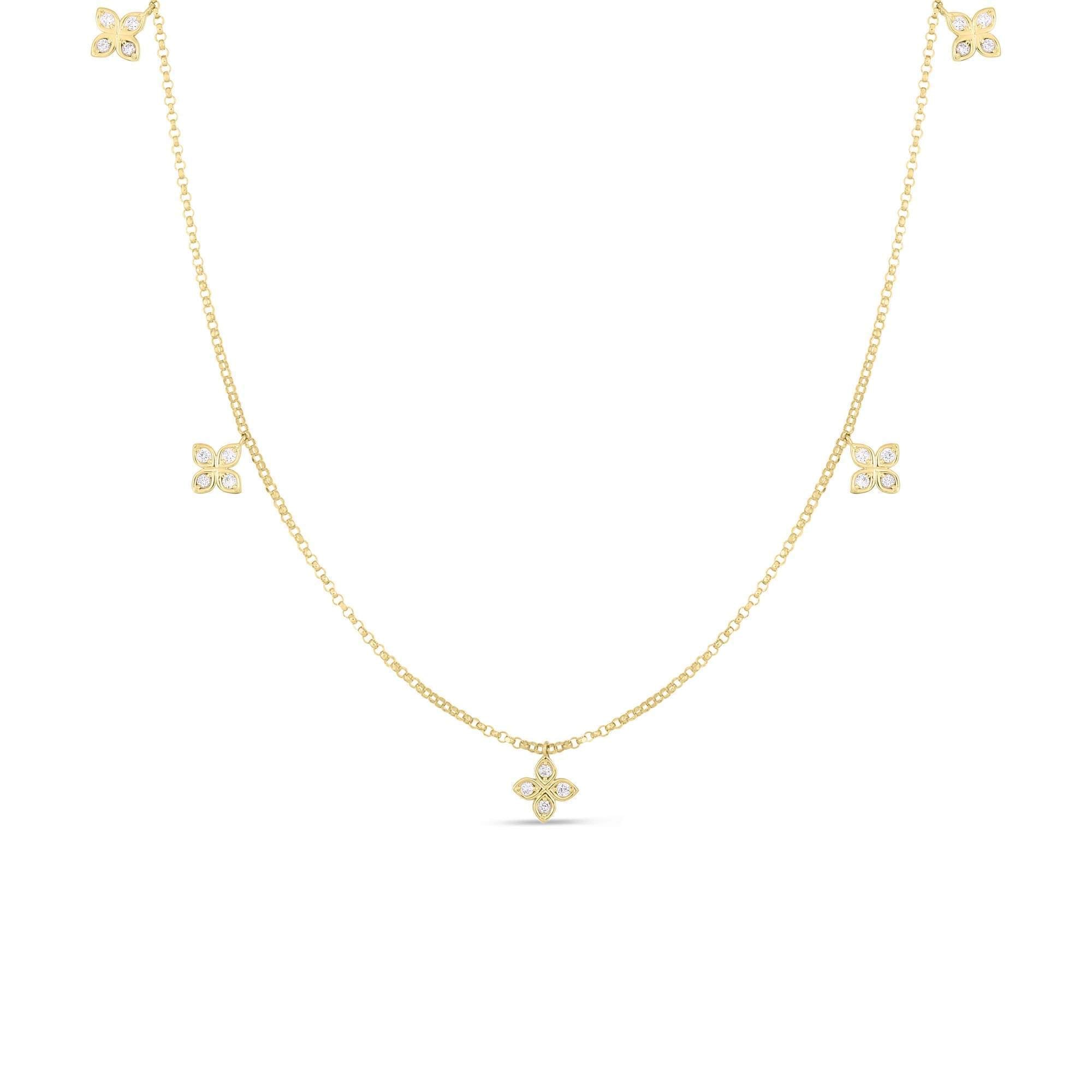 18kt Gold Roberto Coin Flower Necklace