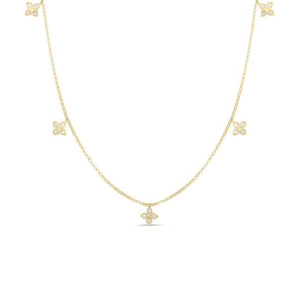 18kt Gold Roberto Coin Flower Necklace