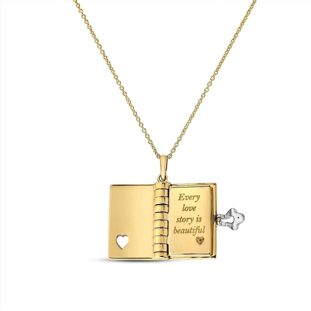 18kt Gold Roberto Coin Love Book Pendant