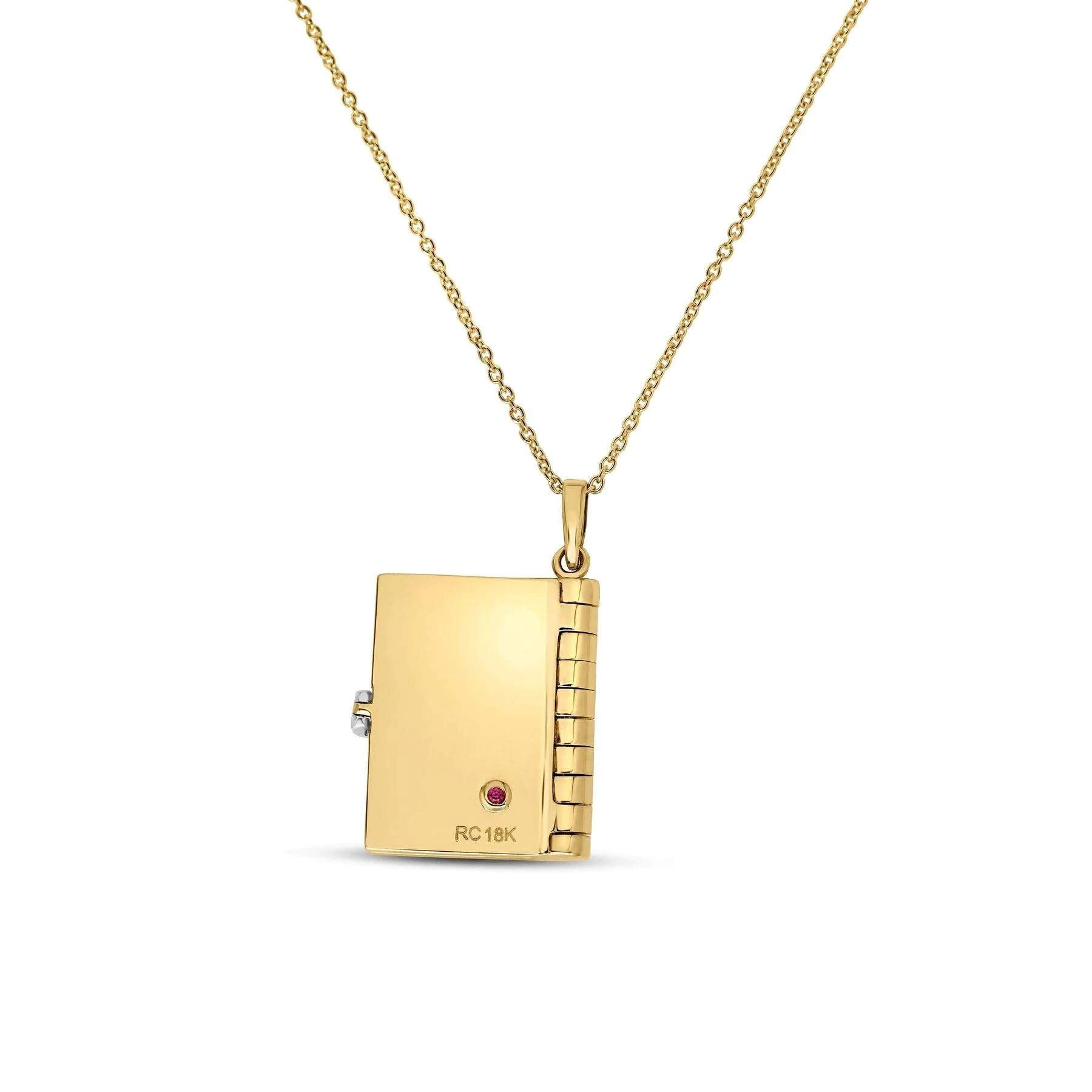 18kt Gold Roberto Coin Love Book Pendant