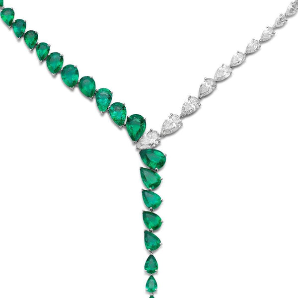 18kt Gold Gismondi Emerald & Diamond Necklace