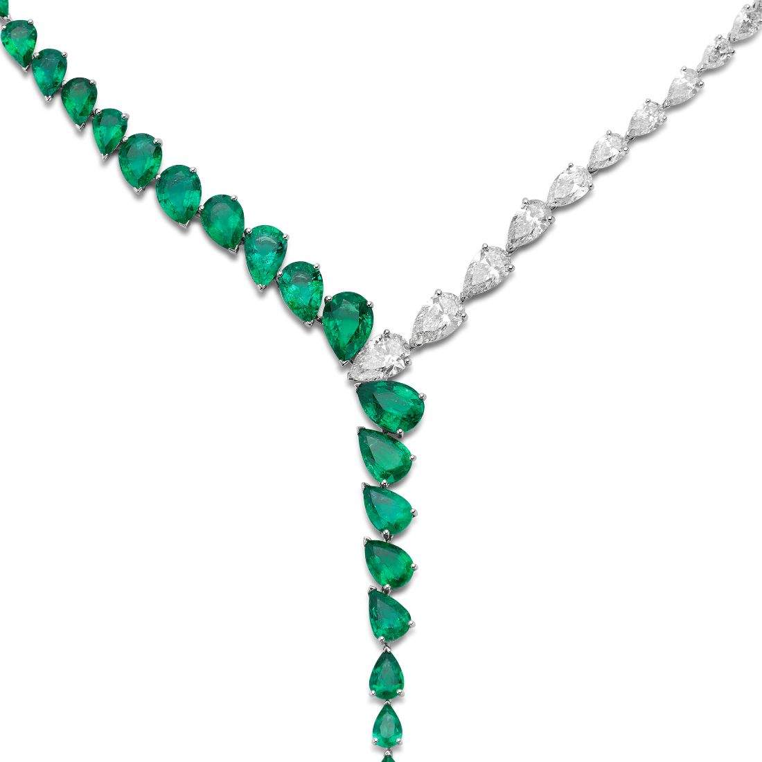 18kt Gold Gismondi Emerald & Diamond Necklace
