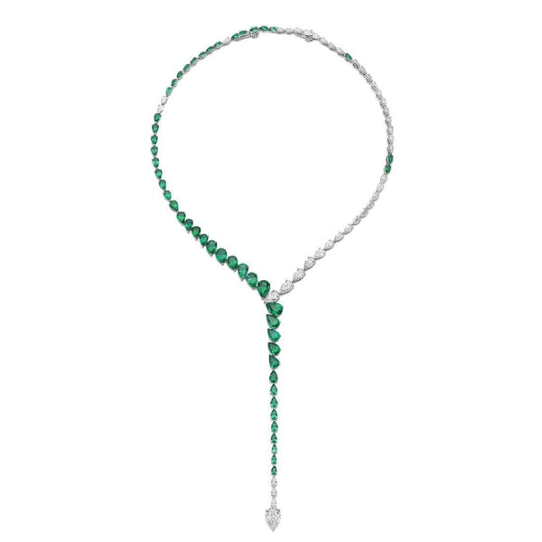 18kt Gold Gismondi Emerald & Diamond Necklace