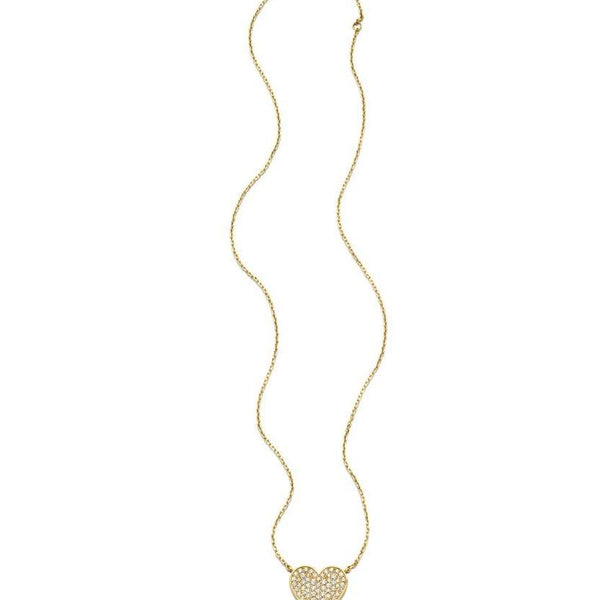 14kt Gold Pave Diamond Heart Pendant