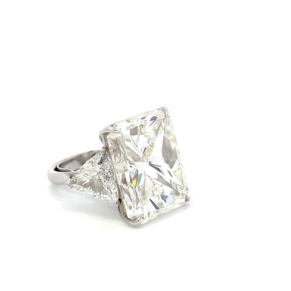 Platinum Radiant Diamond Engagement Ring Provident Jewelery