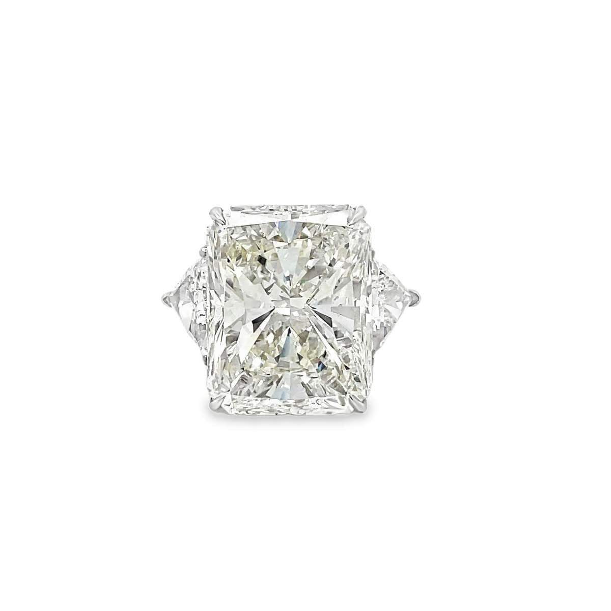 Platinum Radiant Diamond Engagement Ring Provident Jewelery