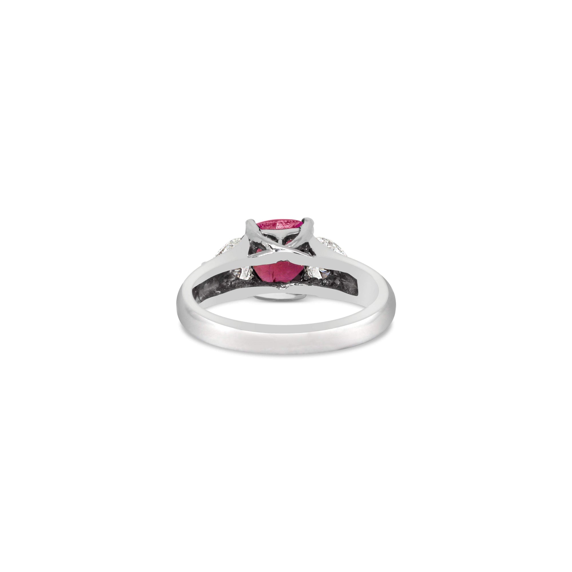 18kt White Gold Ruby & Diamond Ring