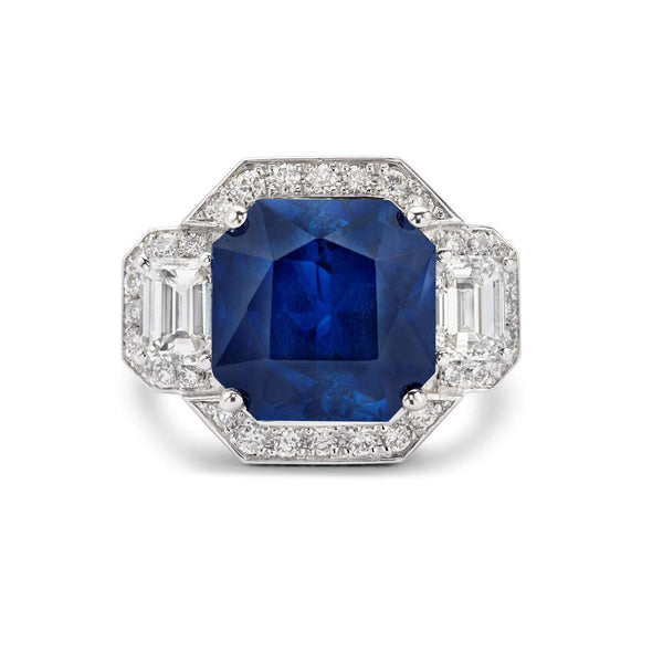 18kt Gold Sapphire & Diamond Ring Provident Jewelery