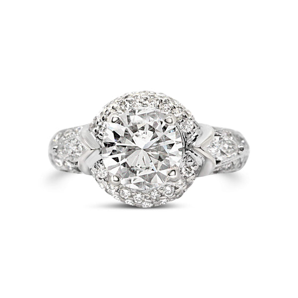 18kt White Gold Diamond Engagement Ring