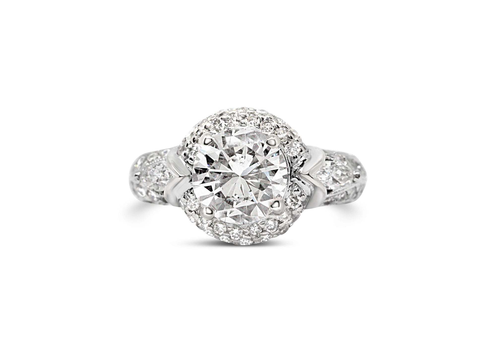 18kt White Gold Diamond Engagement Ring
