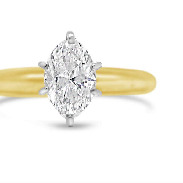 14KT YELLOW GOLD DIAMOND ENGAGEMENT RING - Provident Jewelry