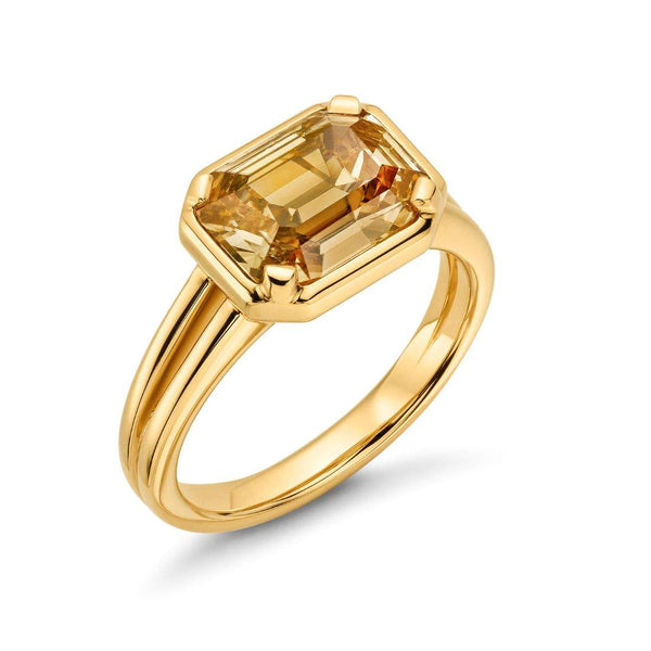 18kt Gold Yellow Diamond Ring