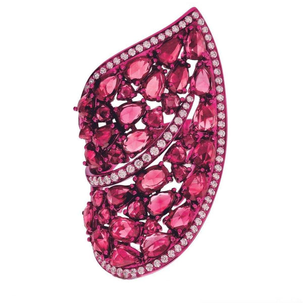 Giovanni Ferraris Ruby & Diamond Leaf Ring