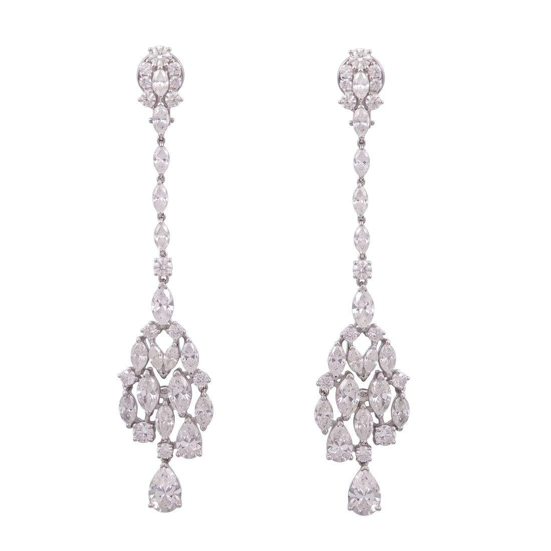 18kt Gold Gismondi Diamond Dangle Earrings