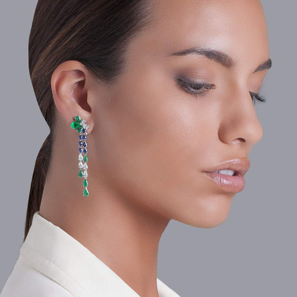 18kt Gold Gismondi Emerald & Diamond Earrings