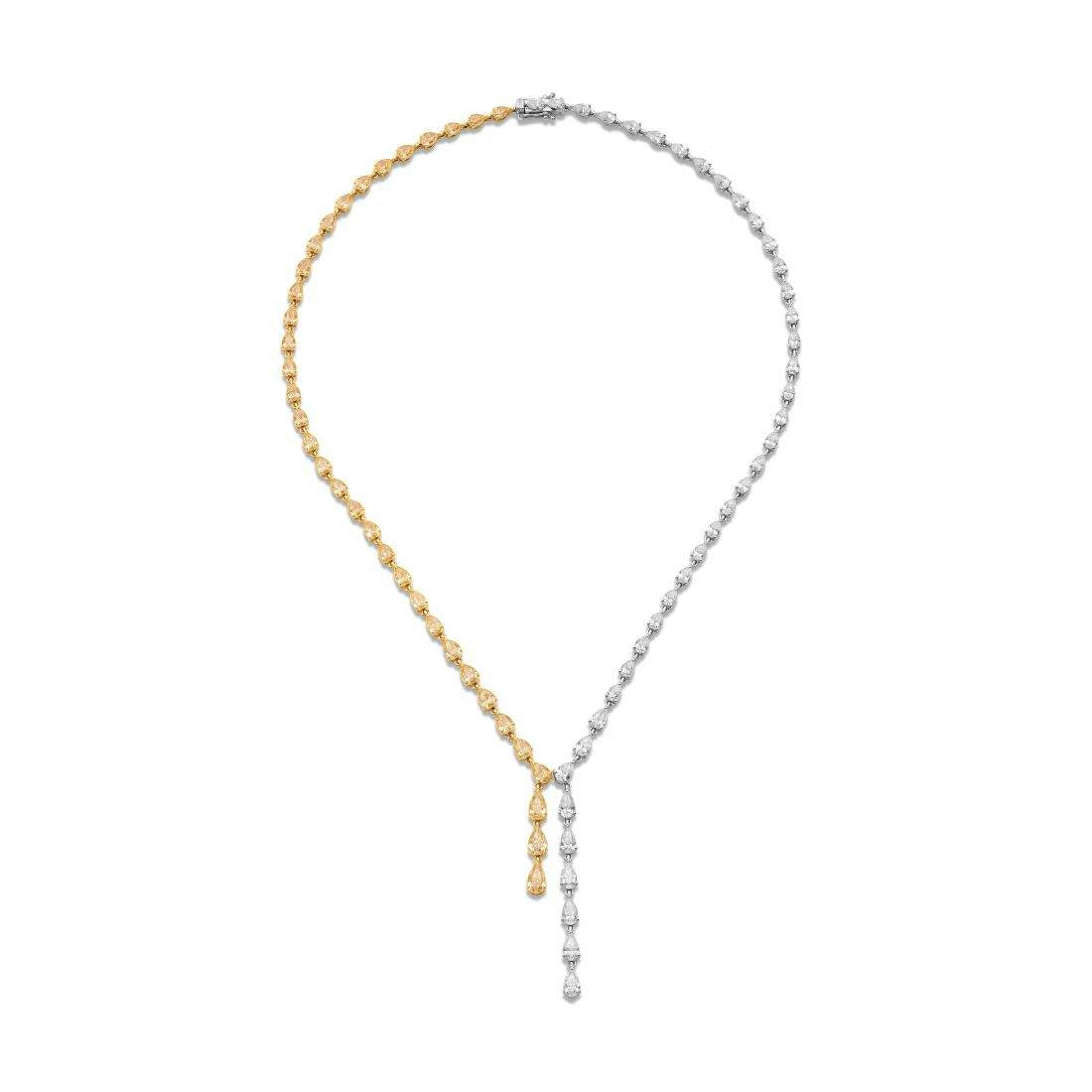 18kt Gold Yellow & White Diamond Necklace