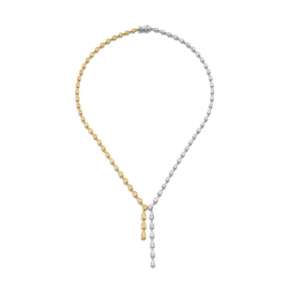 18kt Gold Yellow & White Diamond Necklace