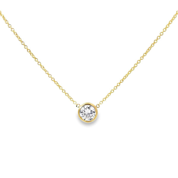 14kt Gold Solitaire Diamond Necklace