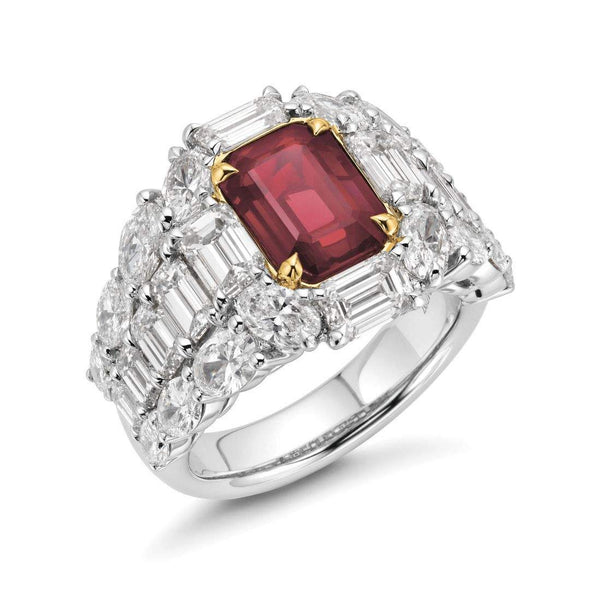18kt Gold Ruby & Diamond Ring