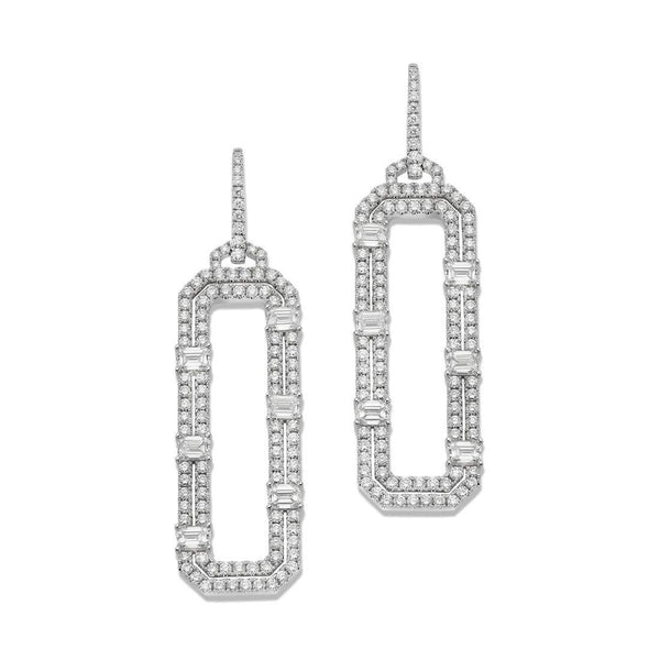 18kt Gold Diamond Dangle Earrings