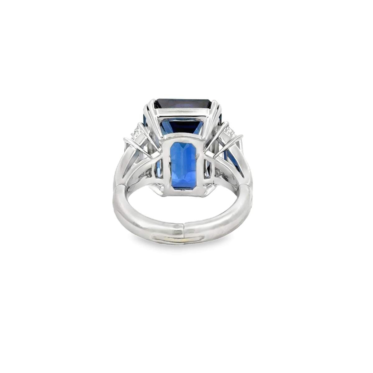 Ladies Platinum Sapphire & Diamond Ring